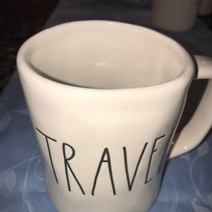 Rae Dunn large letter TRAVEL mug